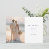 Beach Wedding Thank You Card Bedankkaart (Staand voorkant)