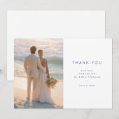 Beach Wedding Thank You Card Bedankkaart (Voorkant / Achterkant)