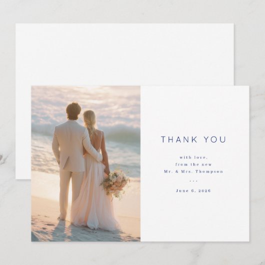 Beach Wedding Thank You Card Bedankkaart (Voorkant / Achterkant)