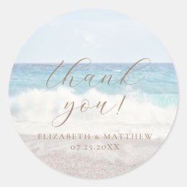 Beach Wedding | Thank You Sticker