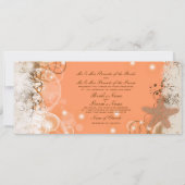 Beach wedding theme ~ elegant party custom kaart (Achterkant)