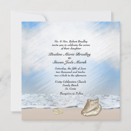 Beach Wedding Theme Uitnodiging