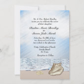 Beach Wedding Theme Uitnodiging (Voorkant)