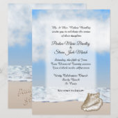 Beach Wedding Theme Uitnodiging (Voorkant / Achterkant)