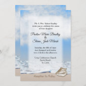 Beach Wedding Theme Uitnodiging (Voorkant / Achterkant)