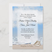 Beach Wedding Theme Uitnodiging (Voorkant)