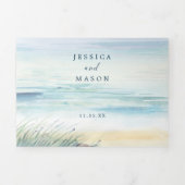 Beach Wedding Tri-Fold uitnodigingen RSVP (Cover)