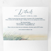 Beach Wedding Tri-Fold uitnodigingen RSVP (Binnenzijde eerst)
