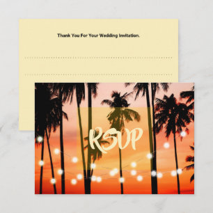 Beach Wedding Tropical Destination RSVP Kaartje