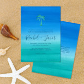 Beach Wedding Tropical Palm Tree Kaart