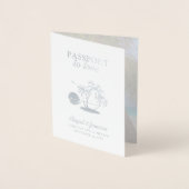 Beach Wedding Tropical Passport Folie Kaarten (Voorkant)