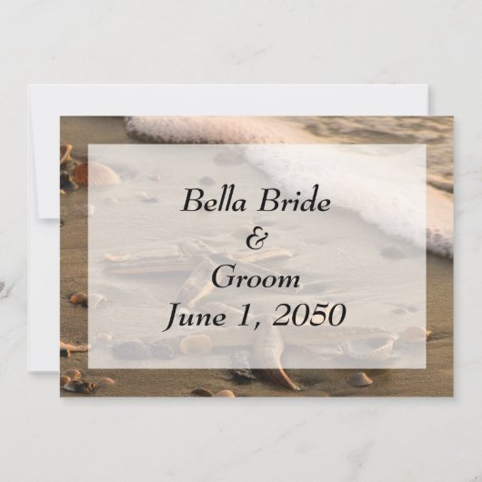 Beach Wedding-uitnodiging Kaart (Achterkant)