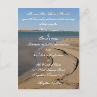 Beach Wedding-uitnodiging Uitnodiging Briefkaart