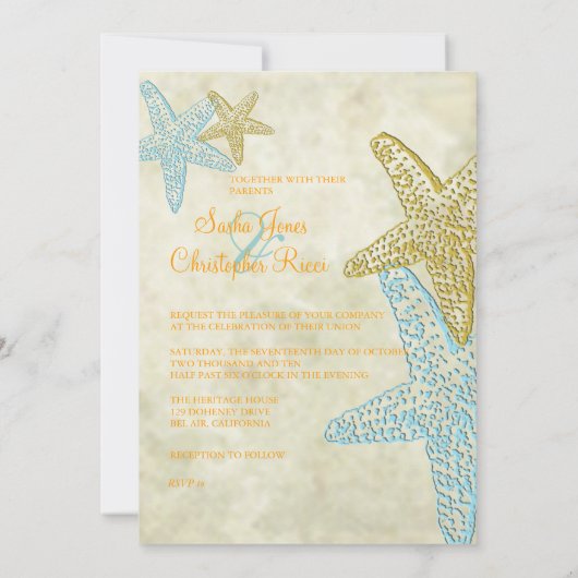 Beach Wedding-uitnodigingen Kaart (Achterkant)