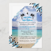 Beach Wedding-uitnodigingen Kaart (Voorkant / Achterkant)