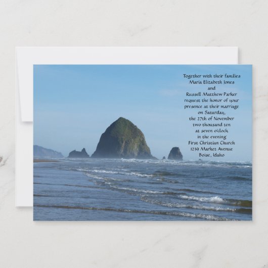 Beach Wedding-uitnodigingen Kaart (Voorkant)