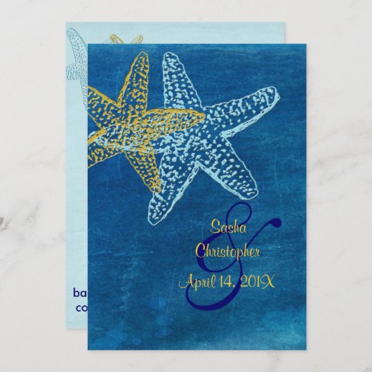 Beach Wedding-uitnodigingen Kaart (Voorkant / Achterkant)