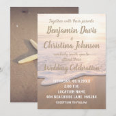 Beach Wedding-uitnodigingen Kaart (Voorkant / Achterkant)