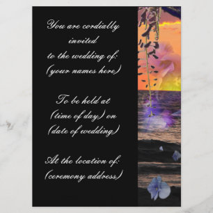 Beach Wedding-uitnodigingen Kaart