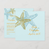 Beach Wedding-uitnodigingen Kaart (Voorkant / Achterkant)