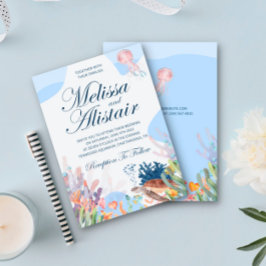  Beach Wedding-uitnodigingen Kaart