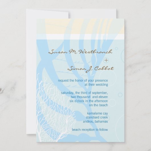 Beach Wedding-uitnodigingen Kaart (Voorkant)