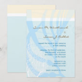 Beach Wedding-uitnodigingen Kaart (Voorkant / Achterkant)