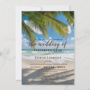 Beach Wedding-uitnodigingen Kaart