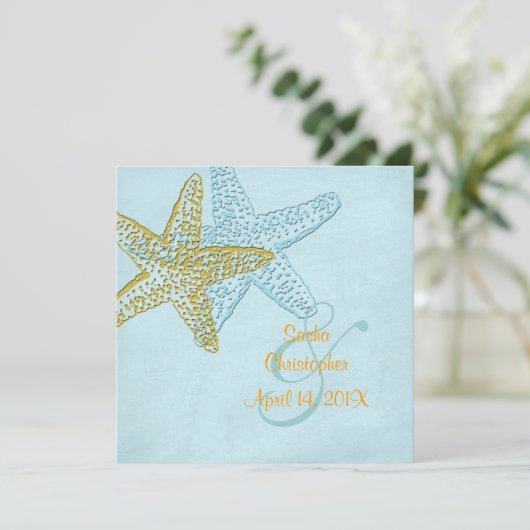  Beach Wedding-uitnodigingen Kaart (Staand voorkant)