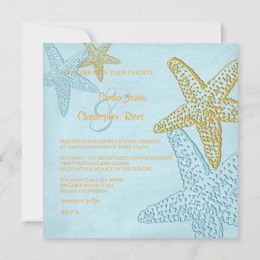  Beach Wedding-uitnodigingen Kaart (Achterkant)