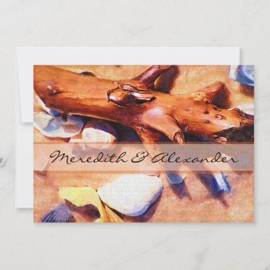 Beach Wedding-uitnodigingen Kaart (Voorkant)