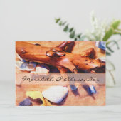 Beach Wedding-uitnodigingen Kaart (Staand voorkant)