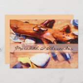 Beach Wedding-uitnodigingen Kaart (Voorkant / Achterkant)