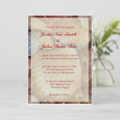 Beach Wedding-uitnodigingen: Multicolored Seashell Kaart (Staand voorkant)