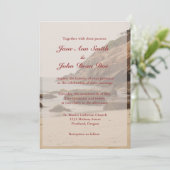 Beach Wedding-uitnodigingen - Rocky Beach Kaart (Staand voorkant)