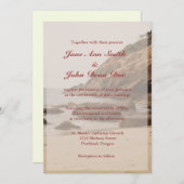 Beach Wedding-uitnodigingen - Rocky Beach Kaart (Voorkant / Achterkant)