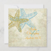 Beach Wedding-uitnodigingen/wit zand Kaart (Voorkant)