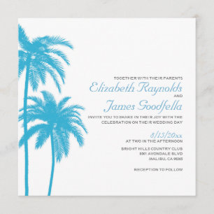 Beach Wedding-uitvindingen bij palmbomen Kaart