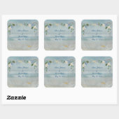 Beach Wedding Vierkante Sticker (Vel)