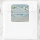 Beach Wedding Vierkante Sticker (Tas)