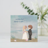 Beach Wedding Vows Kaart (Staand voorkant)