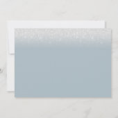 Beach Wedding Vrijgezellenfeest Dusty Blue Seashel Kaart (Achterkant)