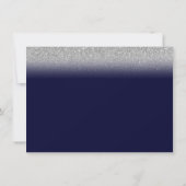 Beach Wedding Vrijgezellenfeest Navy Blue Seashell Kaart (Achterkant)