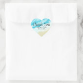 Beach Wedding Vrijgezellenfeest Sand Tropical Wave Hart Sticker (Tas)