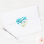 Beach Wedding Vrijgezellenfeest Sand Tropical Wave Hart Sticker (Envelop)