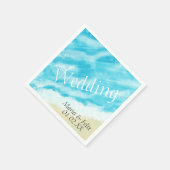 Beach Wedding Vrijgezellenfeest Sand Tropical Wave Servet (Hoek)