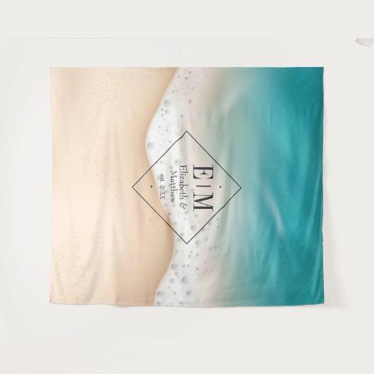 Beach Wedding Wandkleed (Voorkant (horizontaal))