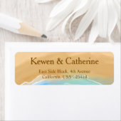 Beach Wedding Watercolor Etiket (Insitu)