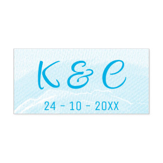 Beach Wedding Watercolor  Zelfinktende Stempel