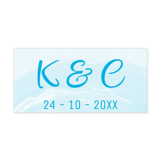 Beach Wedding Watercolor  Zelfinktende Stempel (Design)